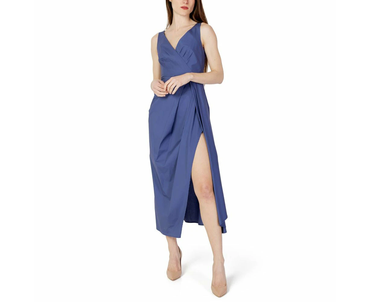 Sandro Ferrone Blue Cotton Dress