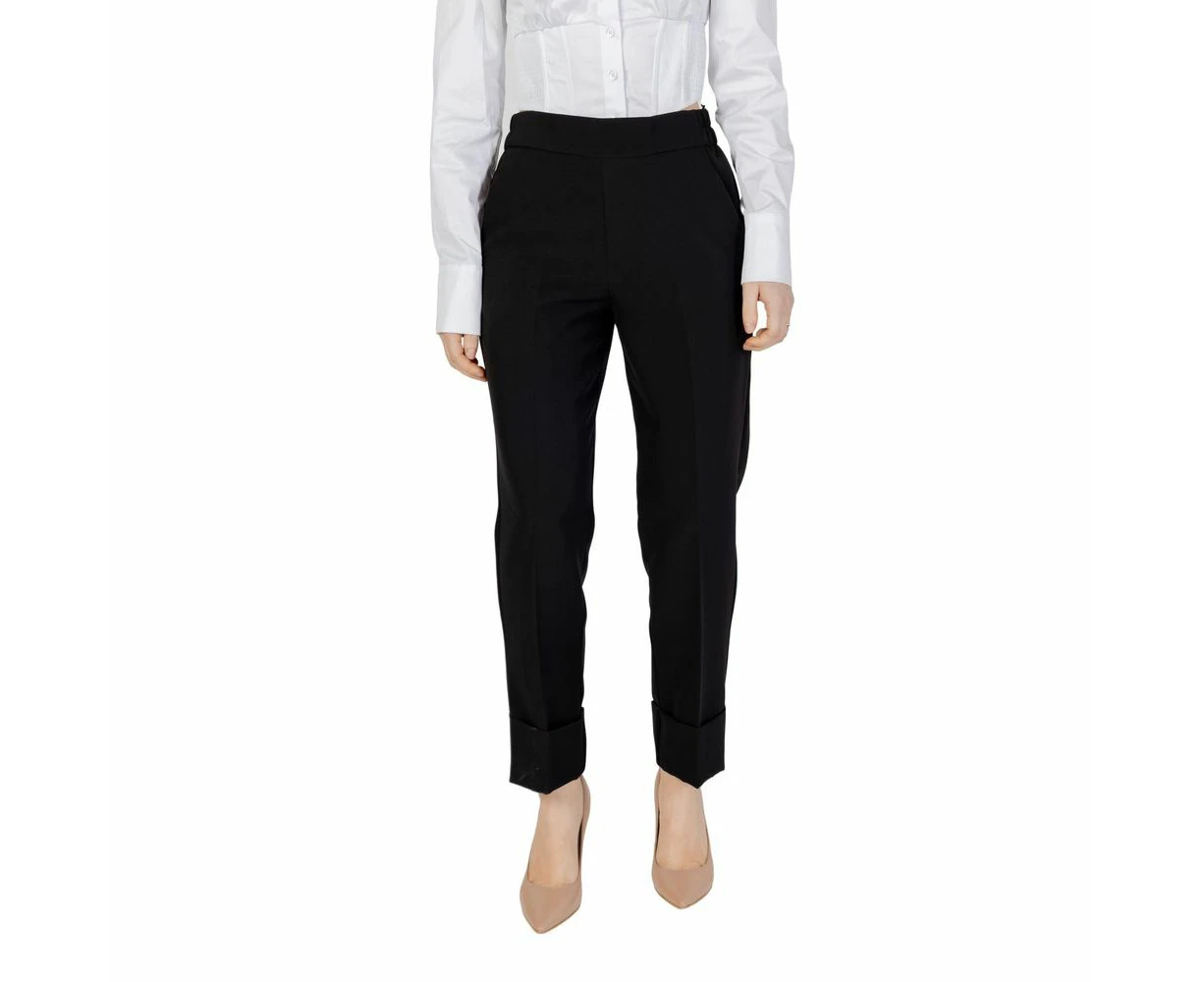 Sandro Ferrone Black Polyester Jeans & Pant