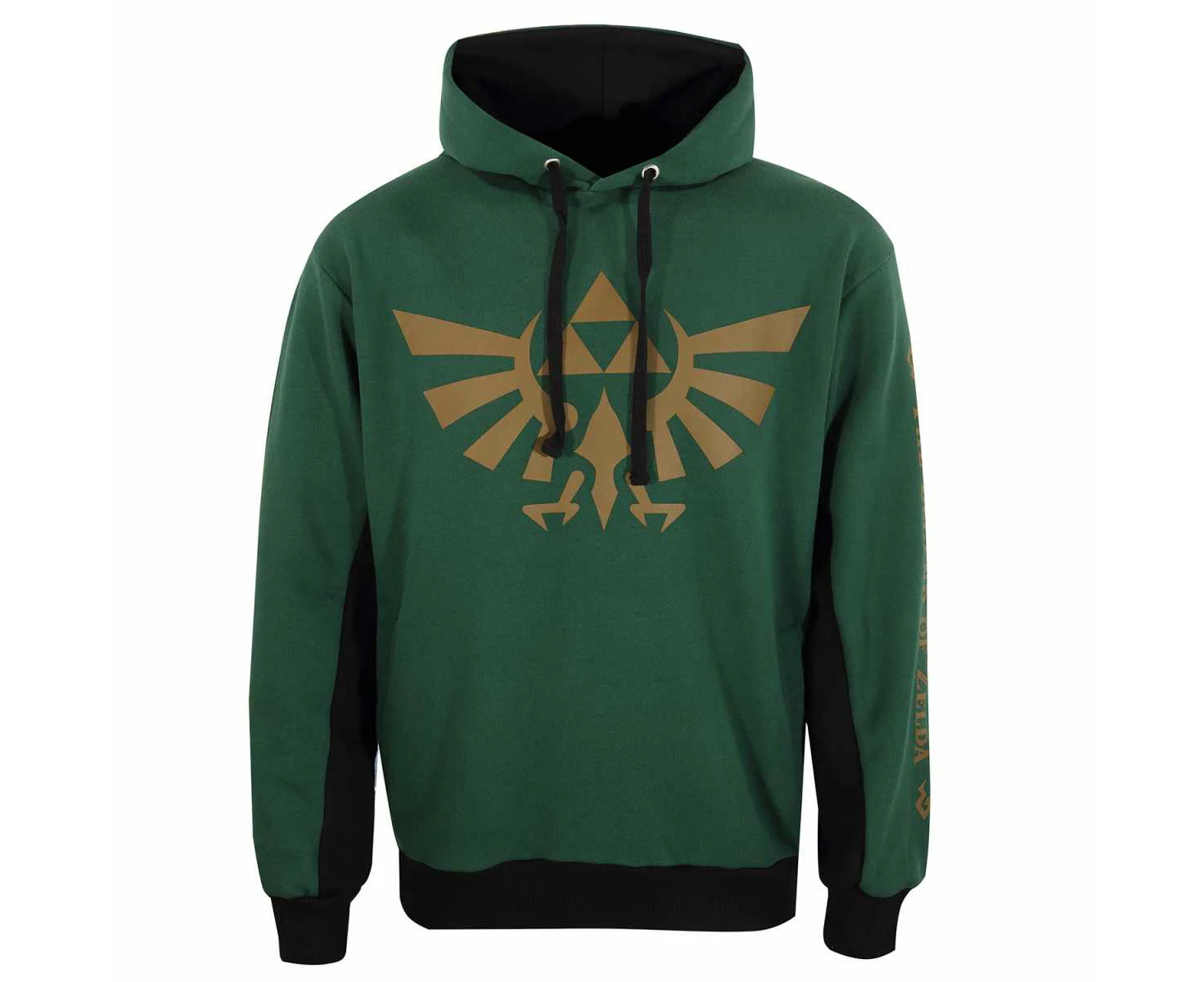 Legend Of Zelda Unisex Adult Hyrule And Symbols Hoodie (Dark Green) - HE3016