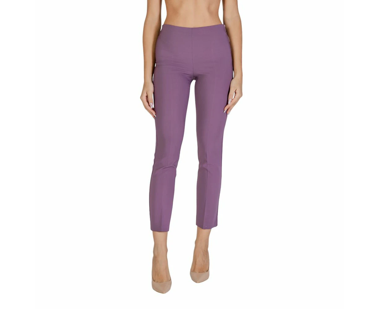 Sandro Ferrone Purple Polyester Jeans & Pant