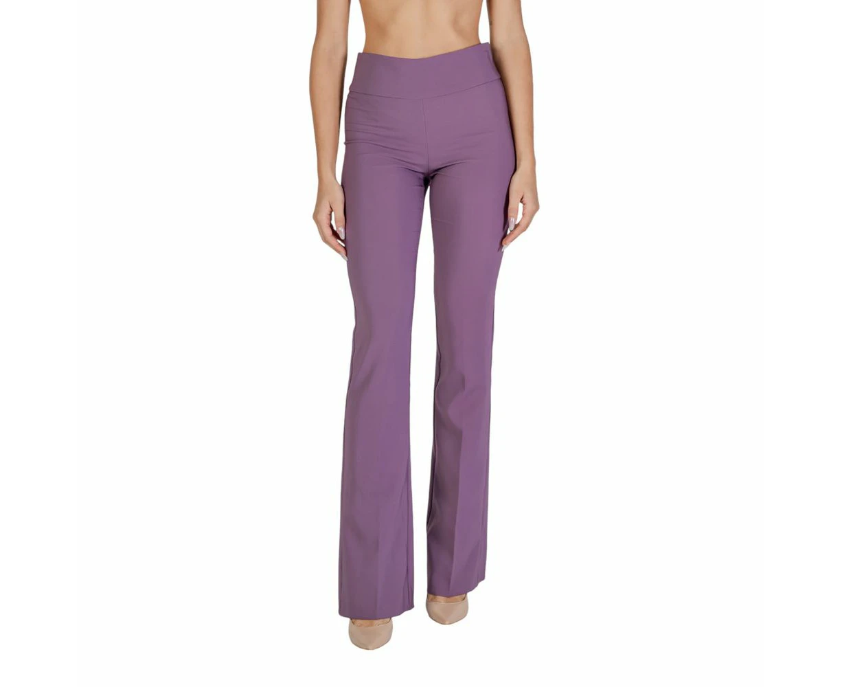 Sandro Ferrone Purple Polyester Jeans & Pant