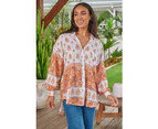 JAASE Auburn Print Novella Blouse