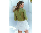 JAASE PLUS Pistachio Faux Suede Jodi Jacket