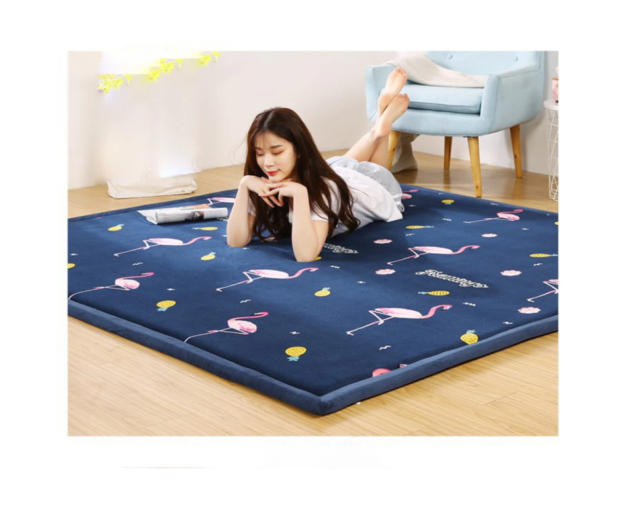 1Pcs Carpet Navy Blue Flamingo/2Cm Thick 100*200Cm,Color:Style1