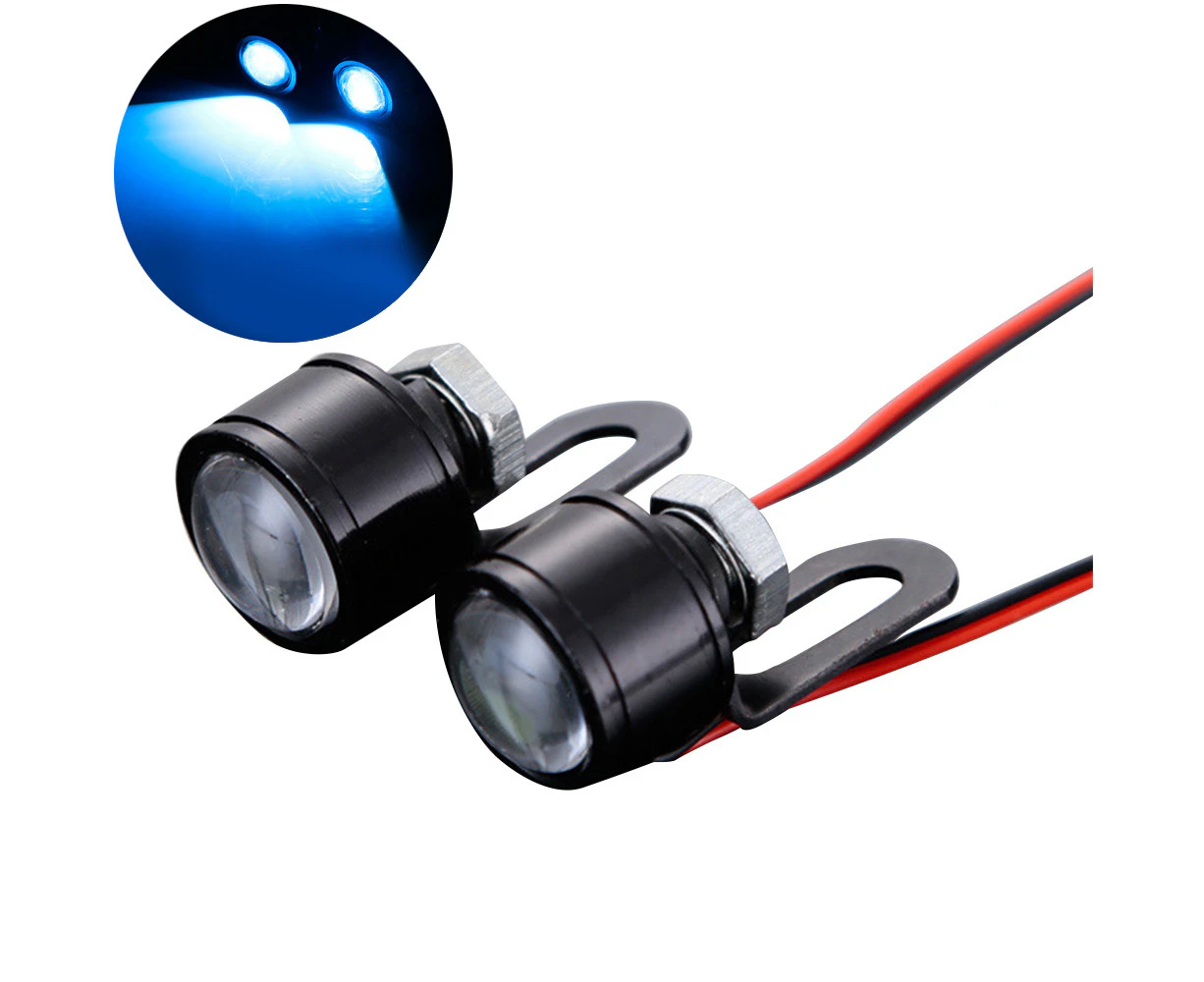 2Pcs Eagle Eye Led Light 12V Ac 150Ma 3W Aluminum Blue Lighting Motorcycle Driving Light