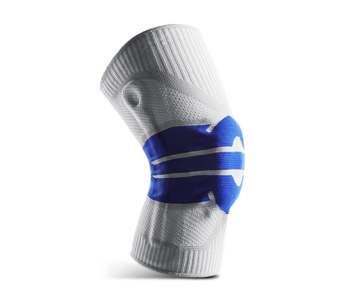 Knee Pads, Knee Compression Sleeve Support With Patella Gel Pads And Side Spring Stabilizers,White Sapphire Blue Singlem