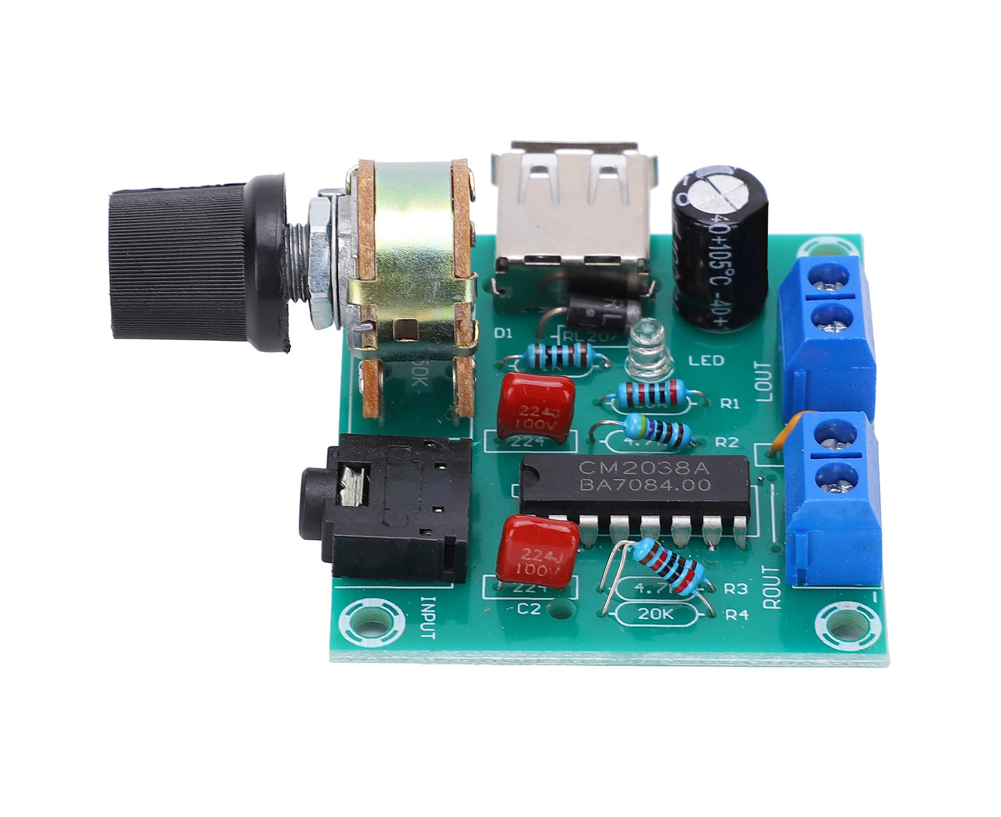 Amplifier Board Module Usb Built-In Overheating Protection Circuit Pm Cm2038 Dc2-6V