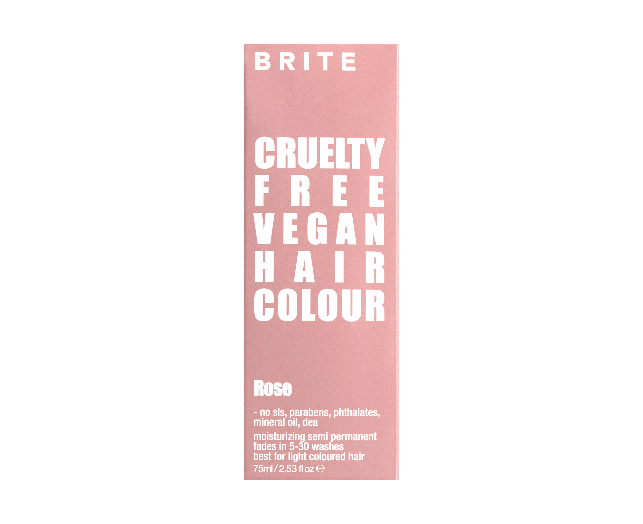 Brite Organix Semi Permanent Hair Colour Rose 75ml