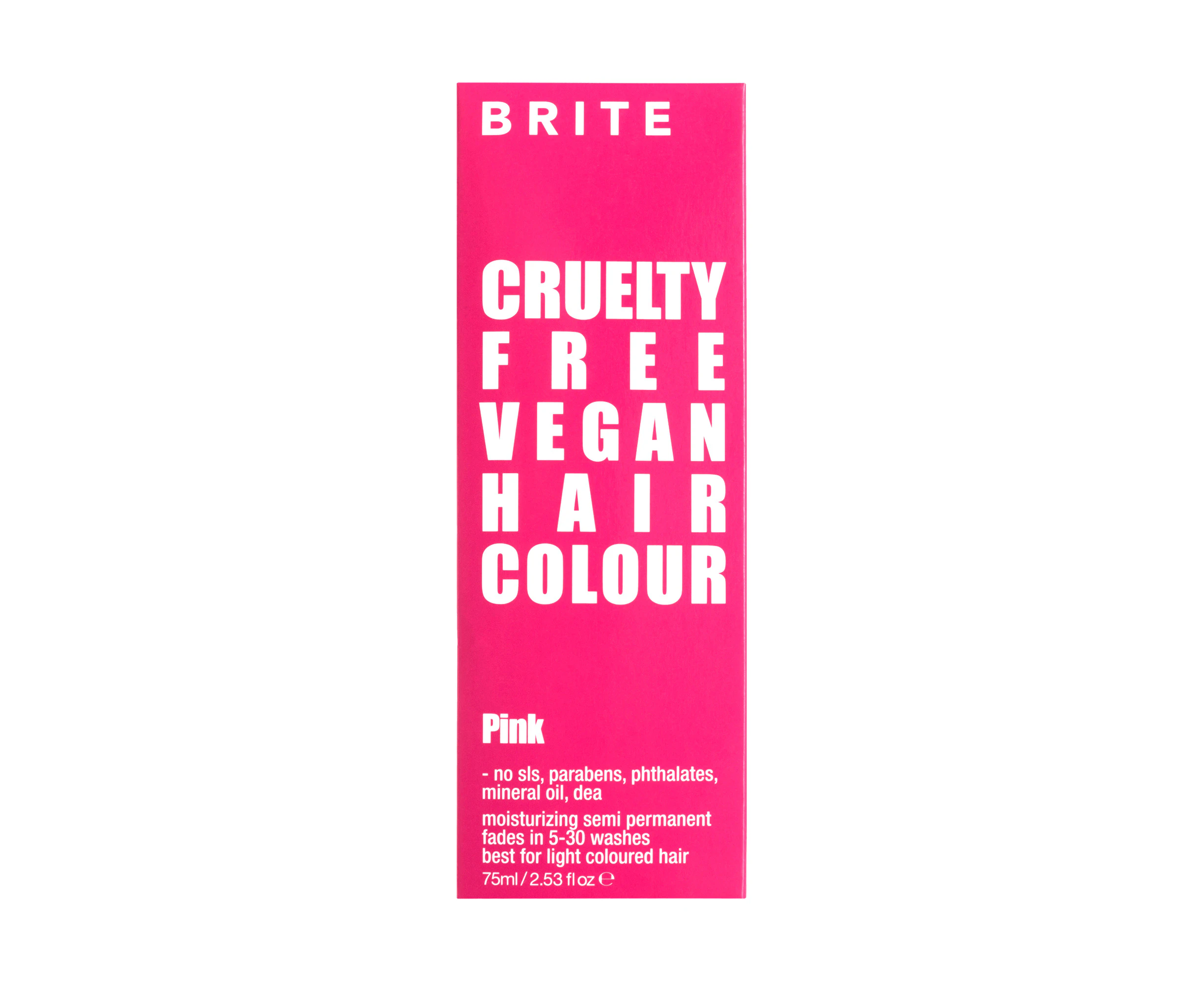 Brite Organix Semi Permanent Hair Colour Pink 75ml