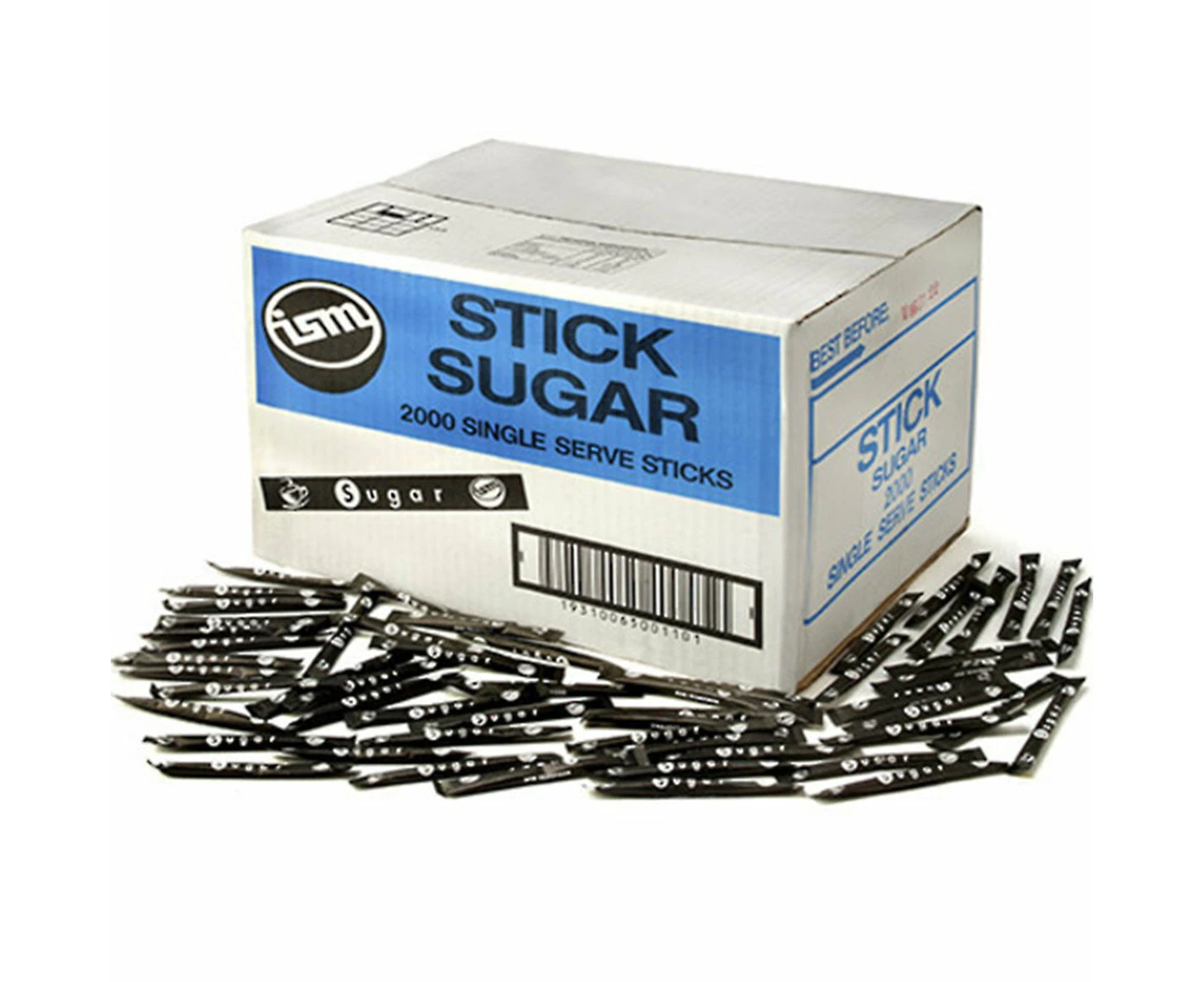 Ism Sugar Sticks Black Single Serve 2000 Pack Carton Bulk Box