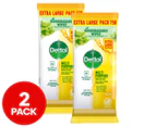 2 x 150pk Dettol Multipurpose Disinfectant Wipes Lemon Burst