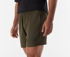 Puma Men's Active Woven 5" Shorts - Dark Olive/Black