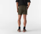 Puma Men's Active Woven 5" Shorts - Dark Olive/Black