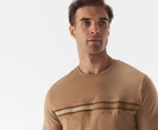 Tommy Hilfiger Men's Tonal Tino Tee / T-Shirt / Tshirt - Pinecone Tan