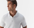 Calvin Klein Men's Solid Liquid Touch Polo Shirt - Brilliant White