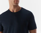 Calvin Klein Men's Solid Liquid Touch Crewneck Tee / T-Shirt / Tshirt - Dark Sapphire