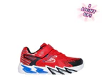 Skechers Boys' S-Lights Flex-Glow Bolt Light-Up Sneakers - Red/Black