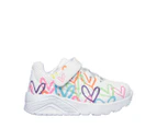 Skechers x JGoldcrown Toddler Girls' Uno Lite Sneakers - White/Multi