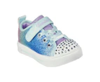 Skechers Toddler Girls' Twinkle Toes: Twinkle Sparks Sequin Flash Light-Up Sneakers - Light Blue/Multi