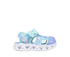 Skechers Toddler Girls' Heart Lights Light-Up Sandals - Aqua/Multi