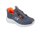 Skechers Boys' Slip-Ins Bounder Brisk-Burst Sneakers - Charcoal/Orange