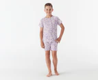 Bonds Toddler/Kids' Tee & Shorts Sleep Set - Botanic Bloom/Lilac