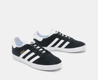 Adidas Kids'/Youth Gazelle Sneakers - Core Black/White/Gold Metallic