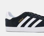 Adidas Kids'/Youth Gazelle Sneakers - Core Black/White/Gold Metallic