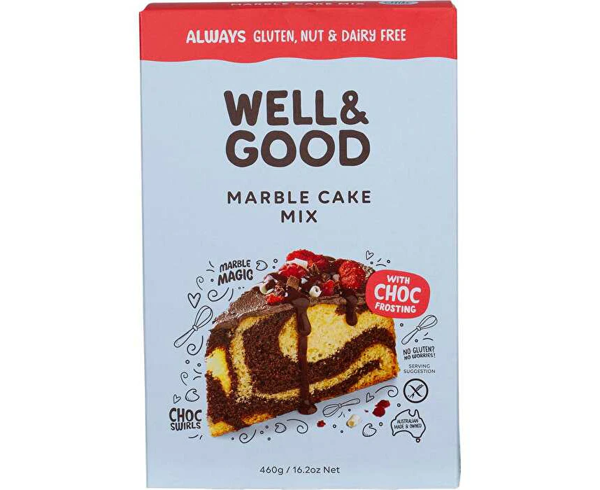 WELL & GOOD Marble Cake Mix with Choc Frosting 460g