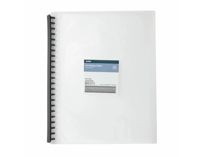 A4 Display Folder, Clear - Anko