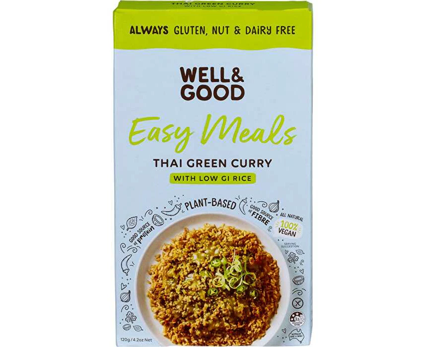 WELL & GOOD Thai Green Curry with Low GI Rice 120g