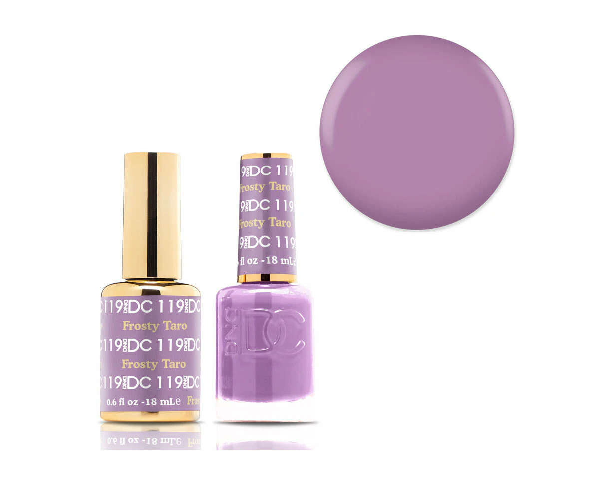 DND 119 Frosty Taro - DC Collection Gel & Lacquer Duo 18ml