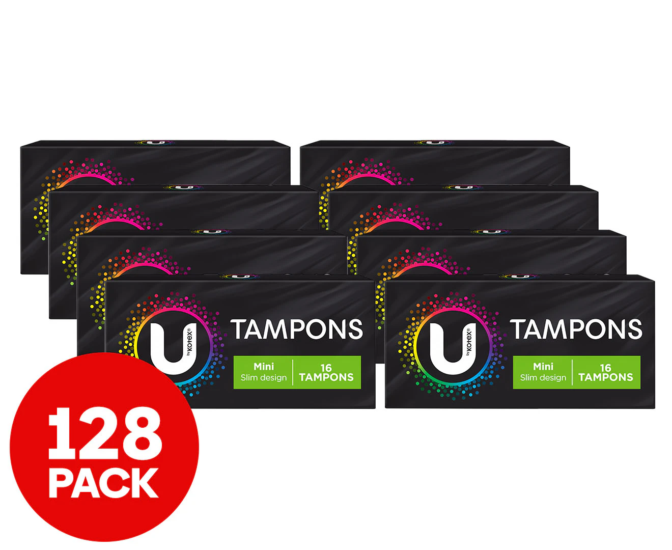 8 x 16pk U by Kotex Mini Tampons