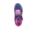 Skechers Girls' Heart Lights: Retro Hearts Light-Up Sneakers - Navy/Multi