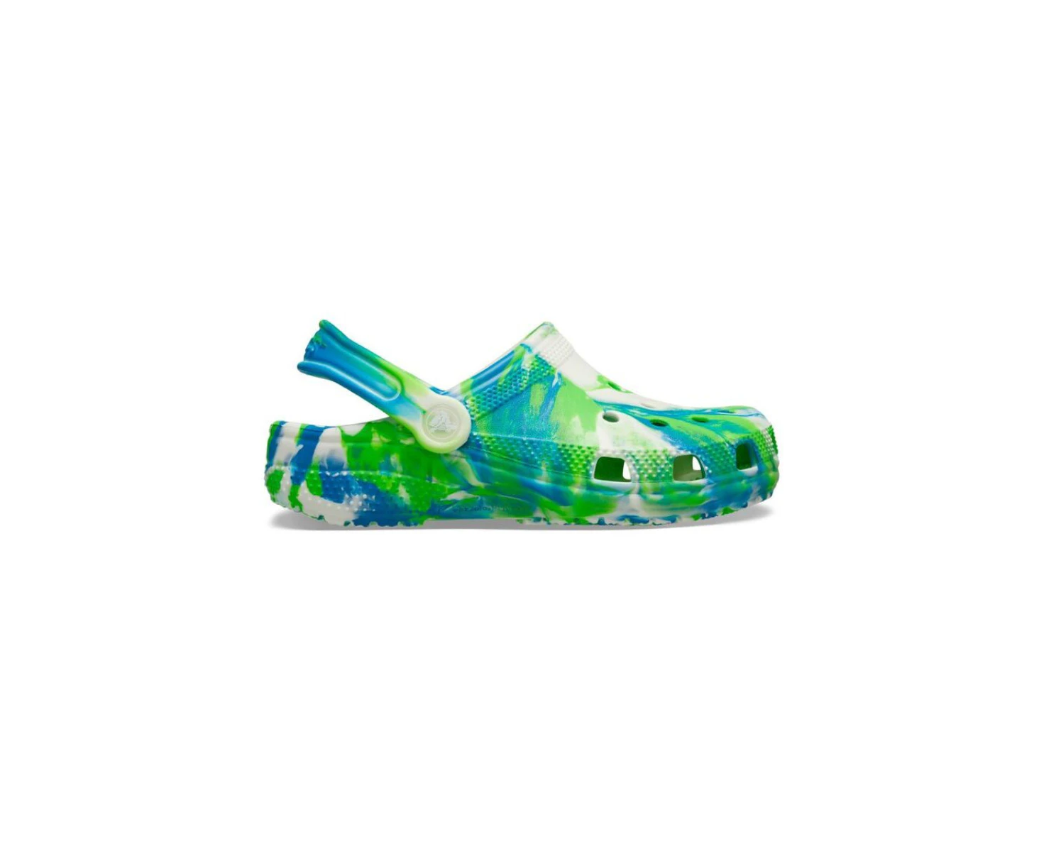 Crocs | Kids Classic Glow In The Dark Marbled Clog (Blue/Multi) - 1