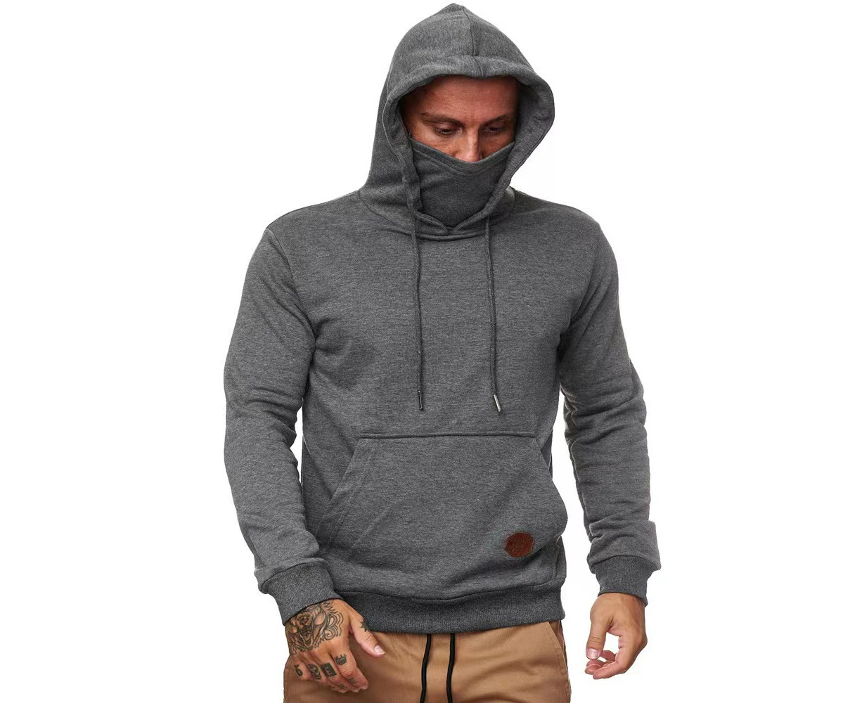 Men's sweater hooded long-sleeved T-shirt Men's sweater mask