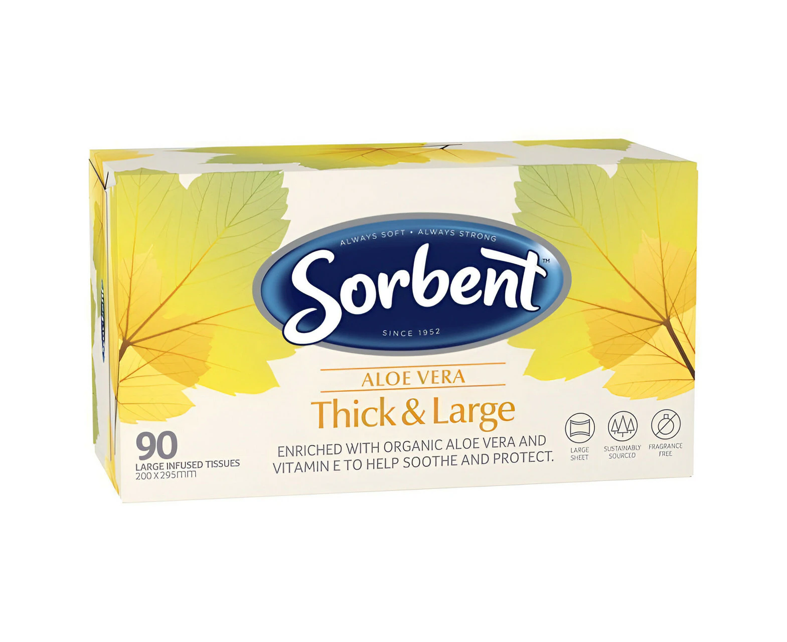 Sorbent Aloe Vera Infused Tissues 90