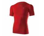 LP Support EmbioZ Men's Shoulder Support Compression Short Sleeve Top 233Z - Red