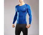 LP Support Men's Air Compression Long Sleeve Top ARM2401Z - Steel Blue/Blue