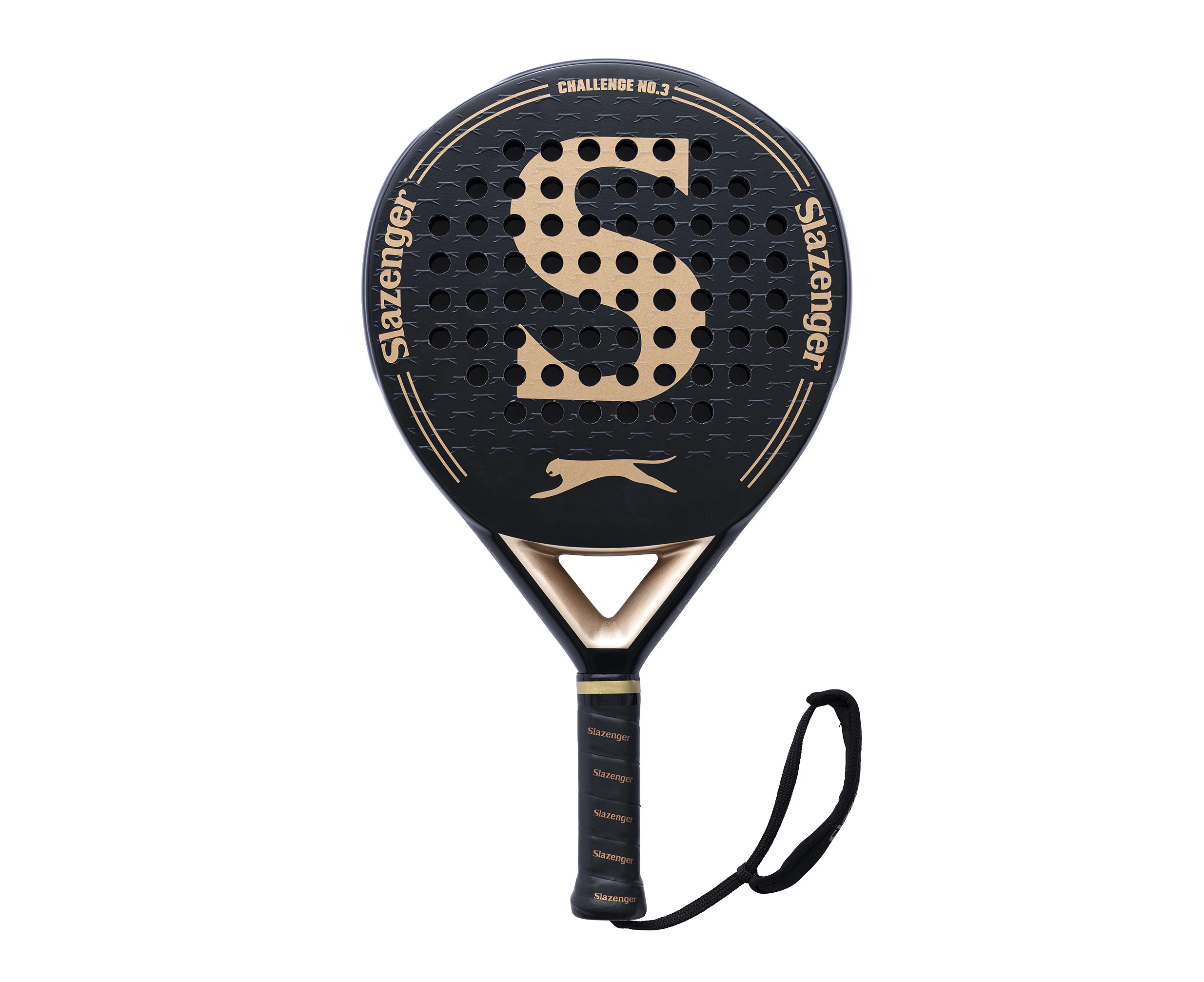 Slazenger Padel Challenge Padel Racket No.3 Round 6K (Black)