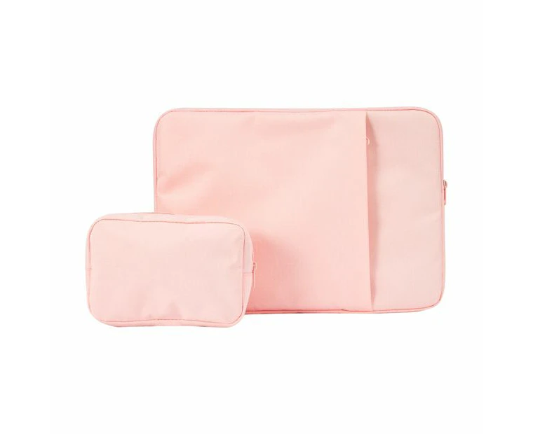 Laptop Sleeve with Cable Case, Pink - Anko