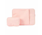 Laptop Sleeve with Cable Case, Pink - Anko