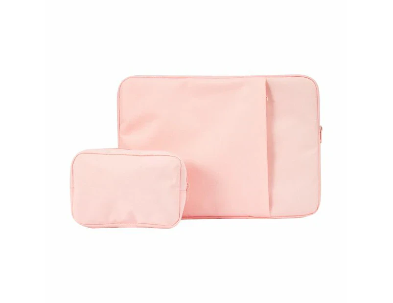 Laptop Sleeve with Cable Case, Pink - Anko