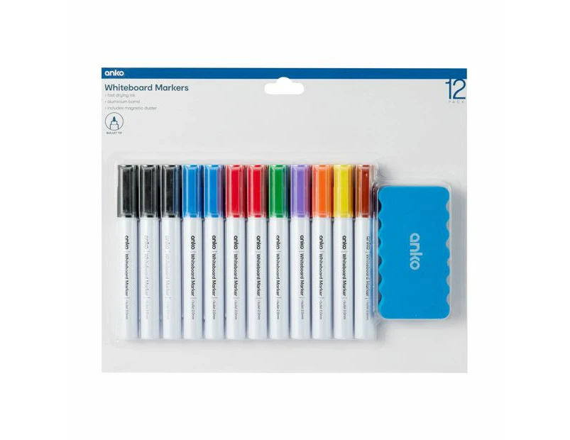 12 Pack Whiteboard Markers - Anko