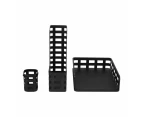 3 Piece Desk Set, Black - Anko