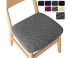 2Pcs Seat Covers For Dining Chairs Seat Covers Kitchen Chair Covers - Light Gray