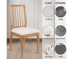 2Pcs Seat Covers For Dining Chairs Seat Covers Kitchen Chair Covers - Light Gray