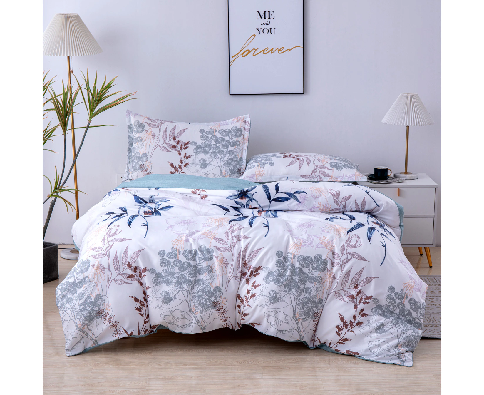 Spring Quilt Doona Duvet Cover Pillow Case Set