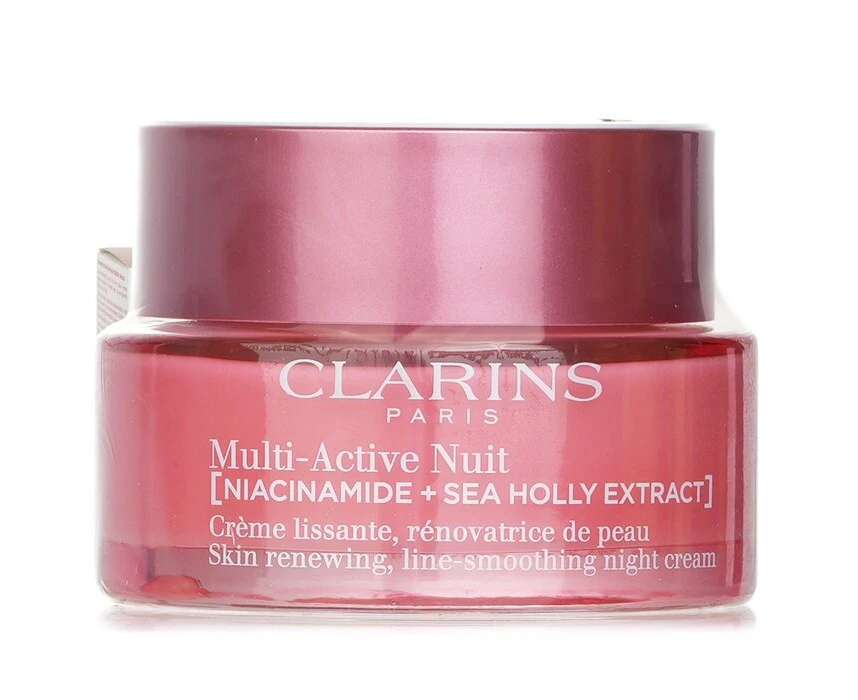 Clarins MultiActive Nuit (Niacinamide + Sea Holly Extract) Skin Renewing LineSmoothing Night Cream Dry Skin 50ml/1.7oz