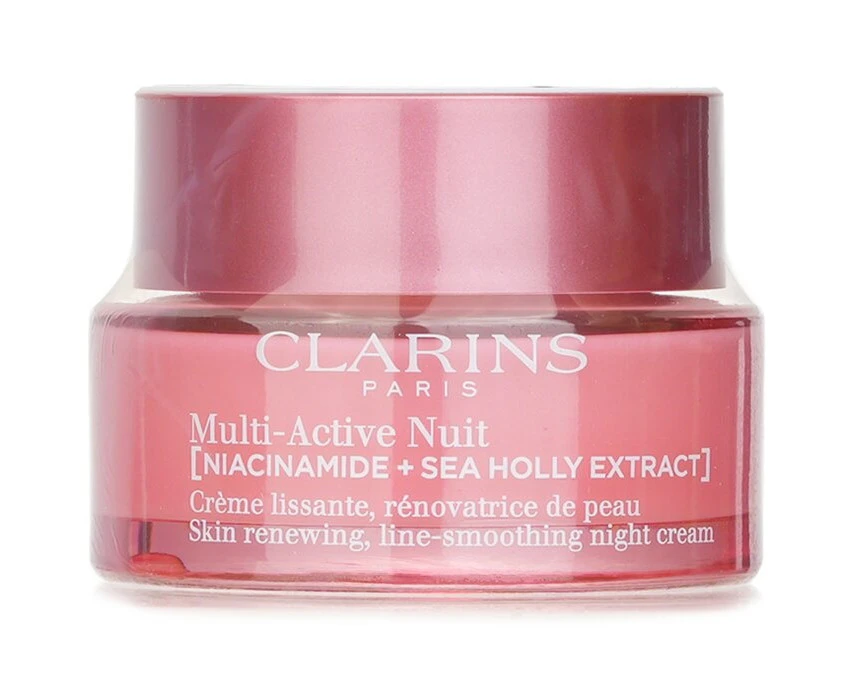 Clarins MultiActive Nuit (Niacinamide + Sea Holly Extract) Skin Renewing LineSmoothing Night Cream All Skin Types 50ml/1.7oz